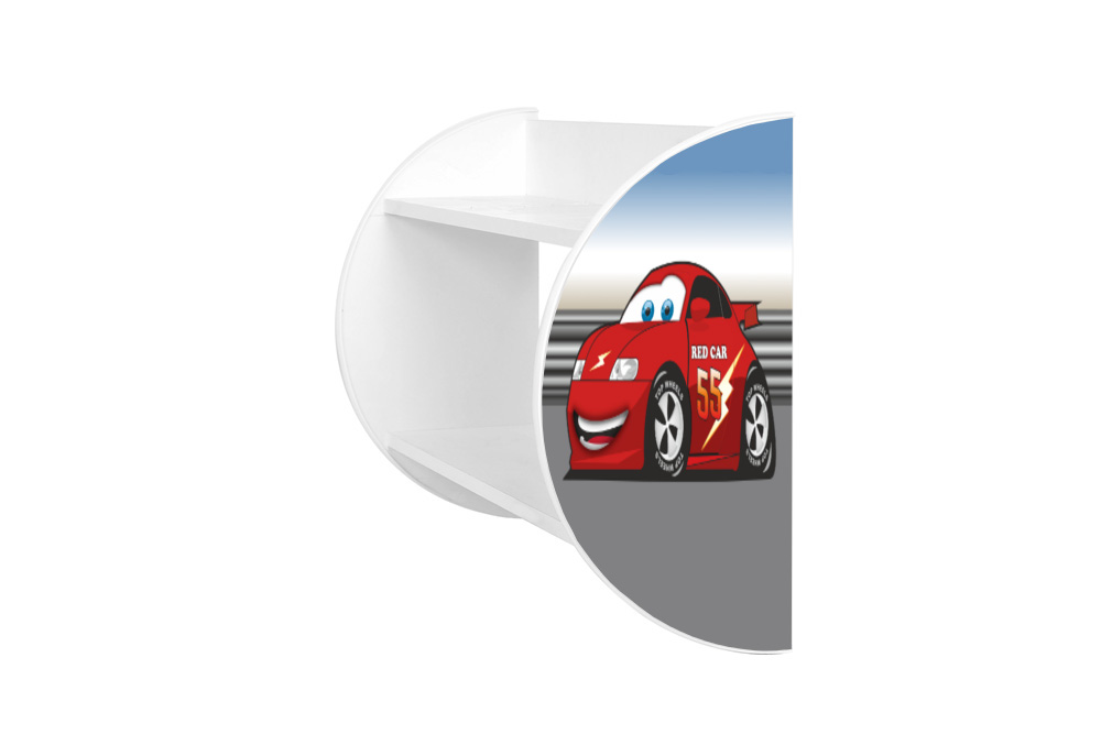 Becks polička na stenu Auto červené